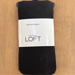 NWT LOFT Textured Tights, Brown, Size Medium